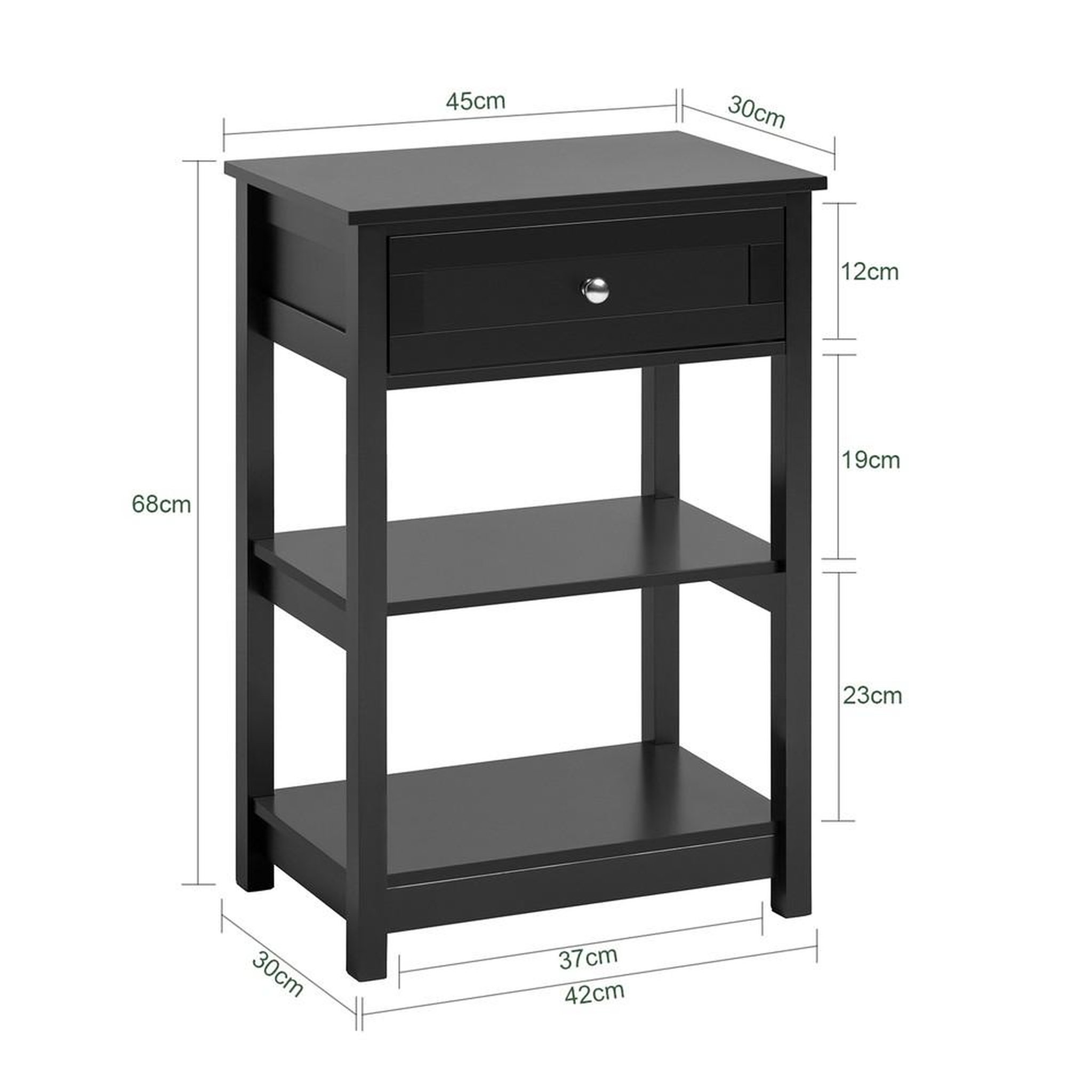 Voir la diapositive 3 : SOBUY SoBuy - Table De Chevet à un tiroir - Moderne - FBT46