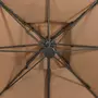 VIDAXL Parasol deporte avec double toit 300x300 cm taupe