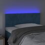 Voir la diapositive 3 : VIDAXL Tete de lit a LED Bleu fonce 90x5x78/88 cm Velours