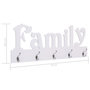 Voir la diapositive 6 : VIDAXL Porte-manteau mural FAMILY 74x29,5 cm