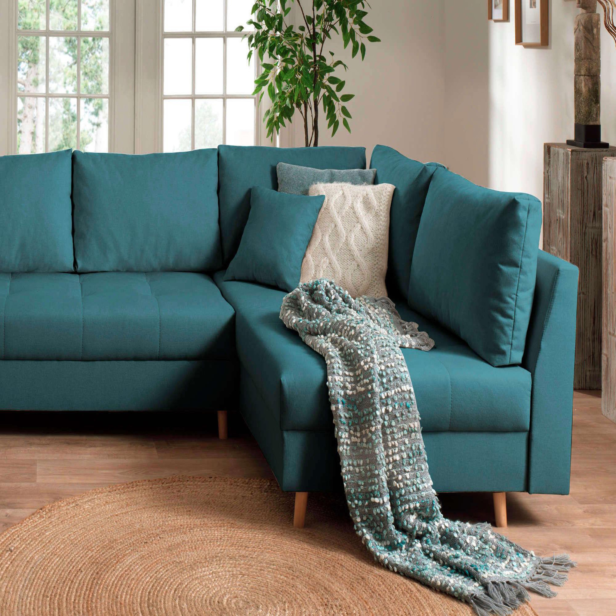 Voir la diapositive 3 : LISA DESIGN Rune - canapé panoramique - 7 places - style scandinave - droit
