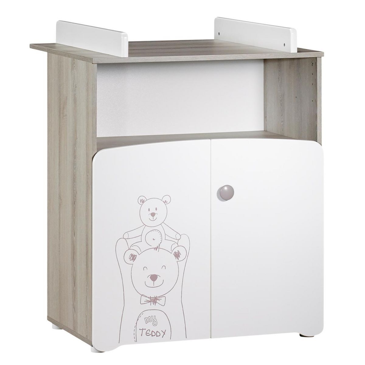 BABY PRICE Ensemble Lit bébé 60x120 cm + commode à langer + armoire TEDDY