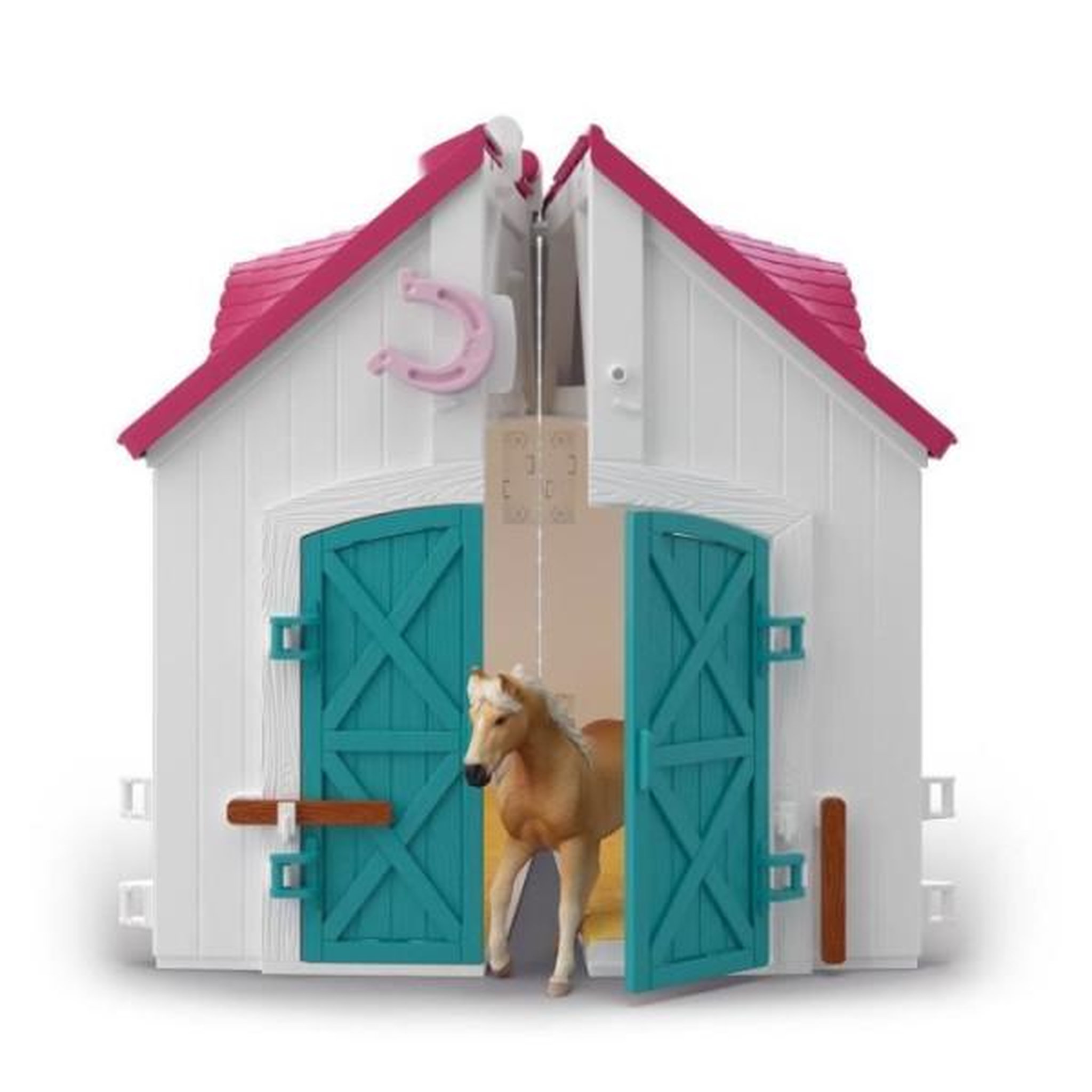 Voir la diapositive 4 : Schleich Coffret Écurie Transportable SCHLEICH 42703 Horse Club, Des 4 ans