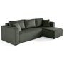 Voir la diapositive 3 : BEST MOBILIER Topaze - canapé d'angle déhoussable réversible 4 places en velours