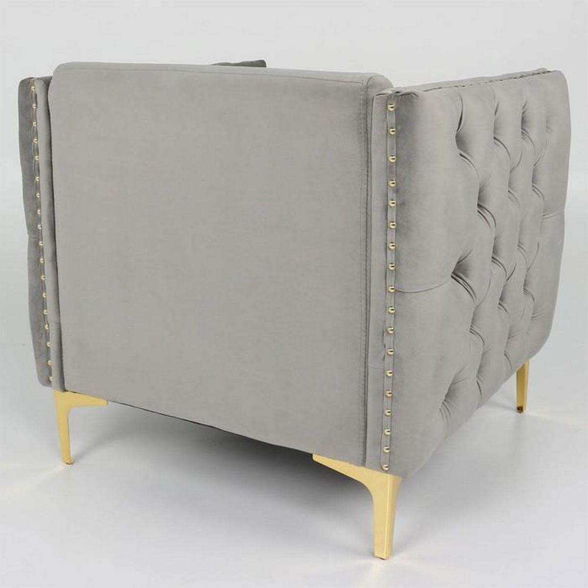 Paris Prix Fauteuil Design en Velours  Suez  83cm Argent