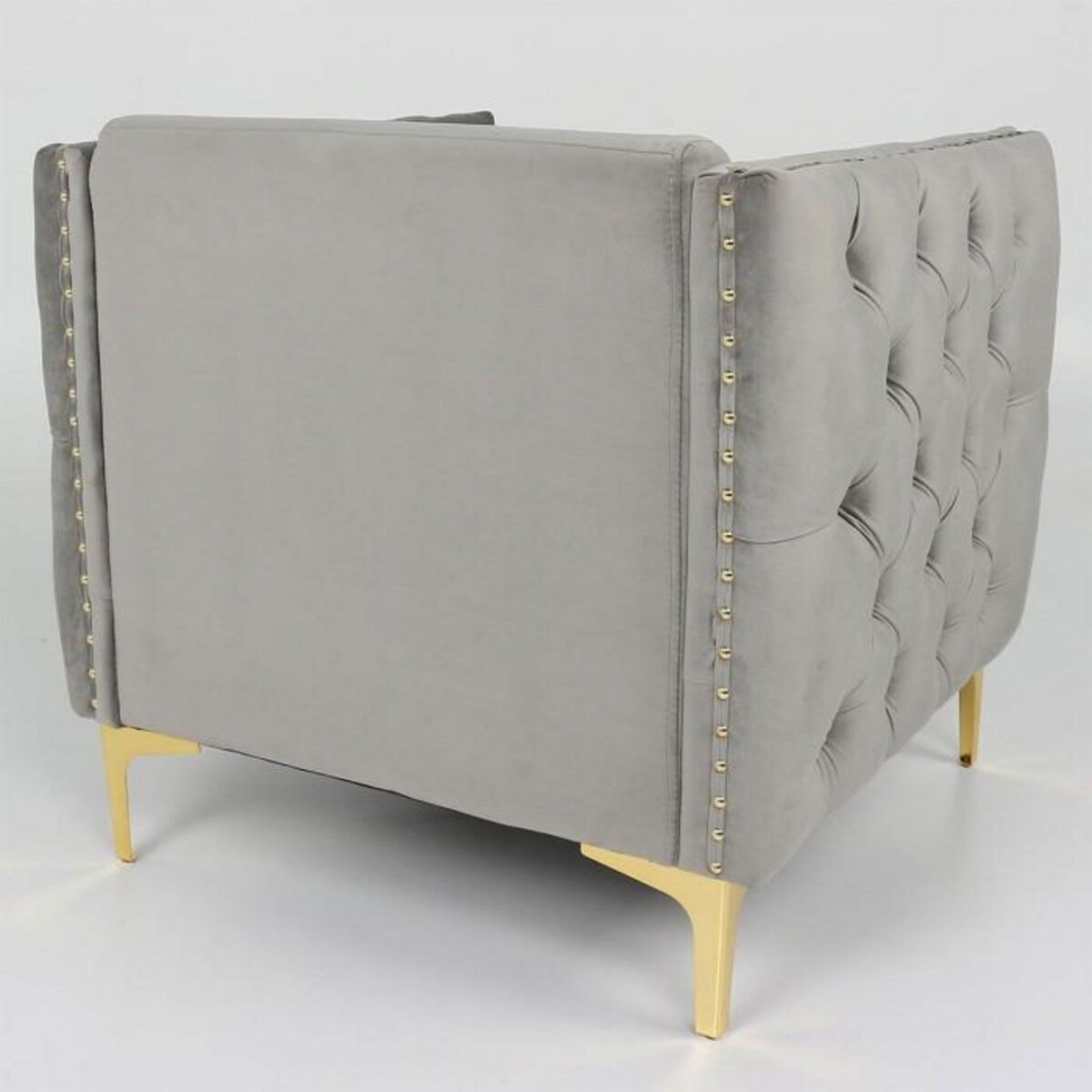 Paris Prix Fauteuil Design en Velours  Suez  83cm Argent