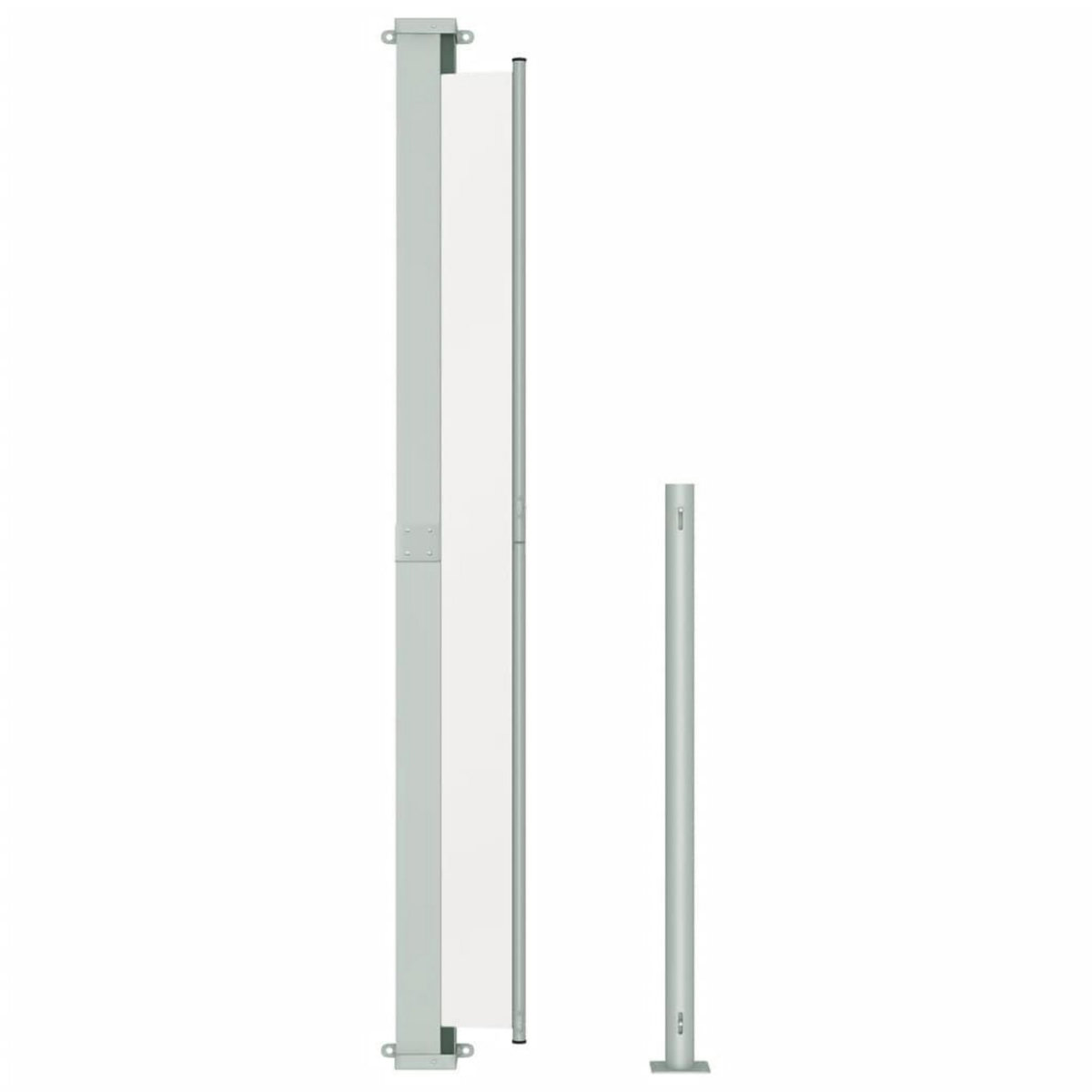VIDAXL Auvent lateral retractable de patio 220x500 cm Creme