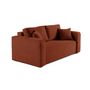 Voir la diapositive 2 : BEST MOBILIER Topaze - canapé droit 2 places - en velours texturé