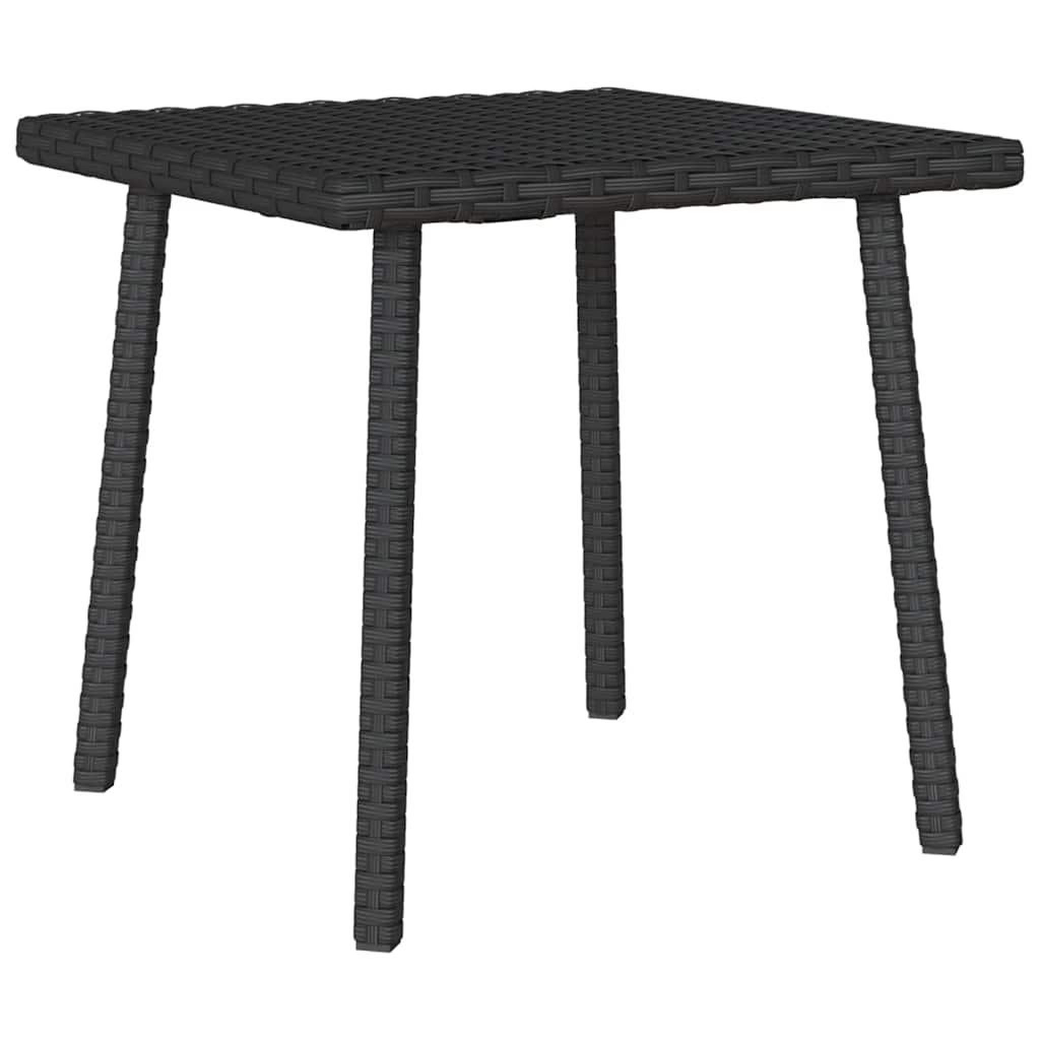 VIDAXL Table basse de jardin rectangulaire noir 40x40x37 cm rotin
