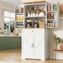 Voir la diapositive 5 : MERAX Buffet de cuisine 4 portes 1 tiroir - 80 cm blanc mdf