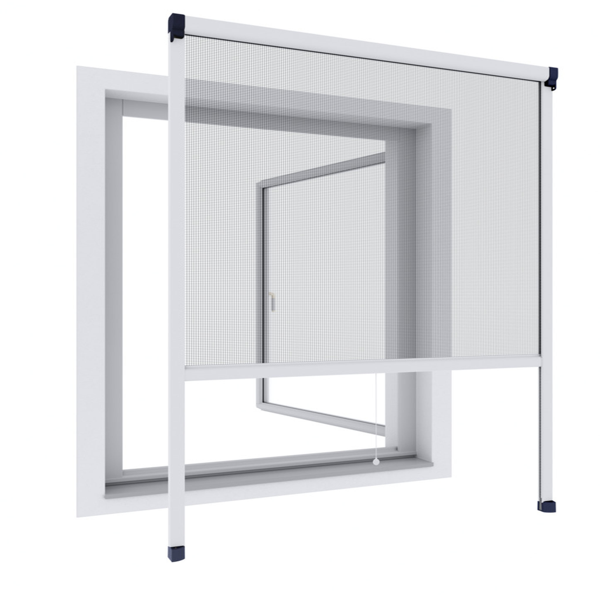 Voir la diapositive 1 : Insect Protect Enrouleur moustiquaire en Aluminium 130 x 160 cm Blanc 