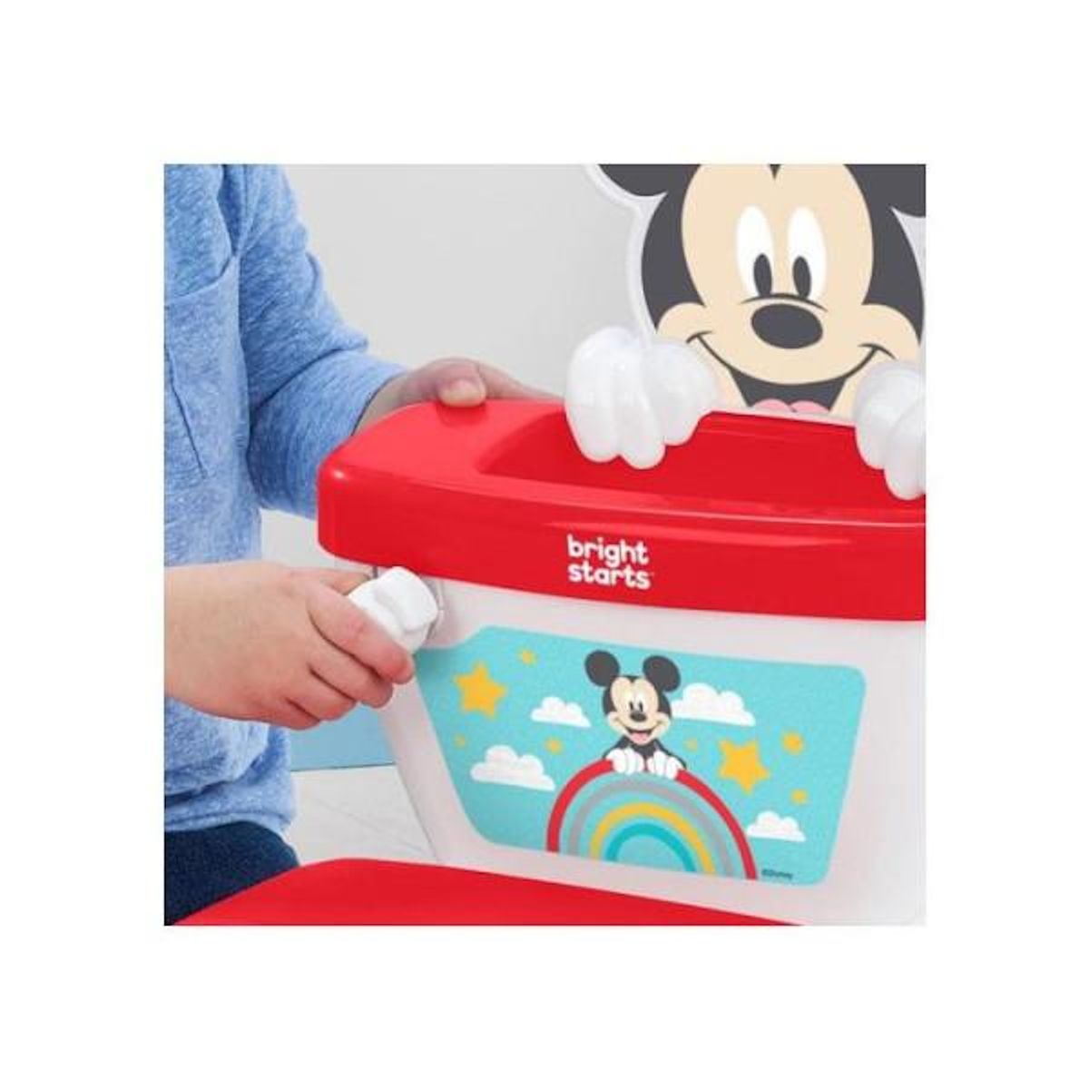 Bright Starts DISNEY BABY - MICKEY- Mini toilette avec réducteur de lunette de toilette inclus, 2 en 1, MySize, Pot amovible facile a nettoye
