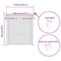 Voir la diapositive 6 : VIDAXL Store plisse 110x150 cm Blanc