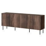 BEST MOBILIER Franco - buffet bas - effet bois - 4 portes - 200 cm. Coloris disponibles : Marron