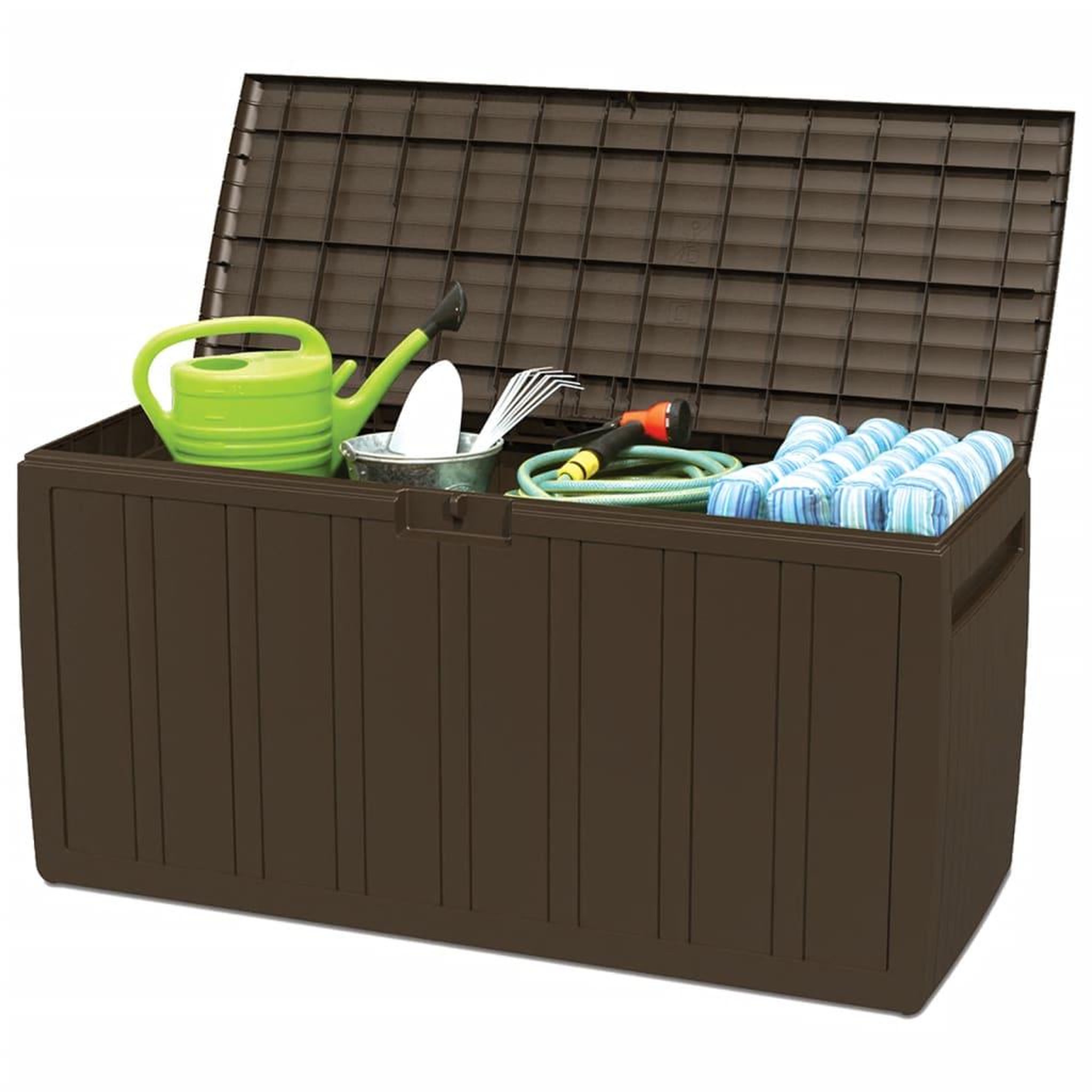 Voir la diapositive 3 : VIDAXL Boîte a coussins marron 117x45,5x57,5 cm 270 l