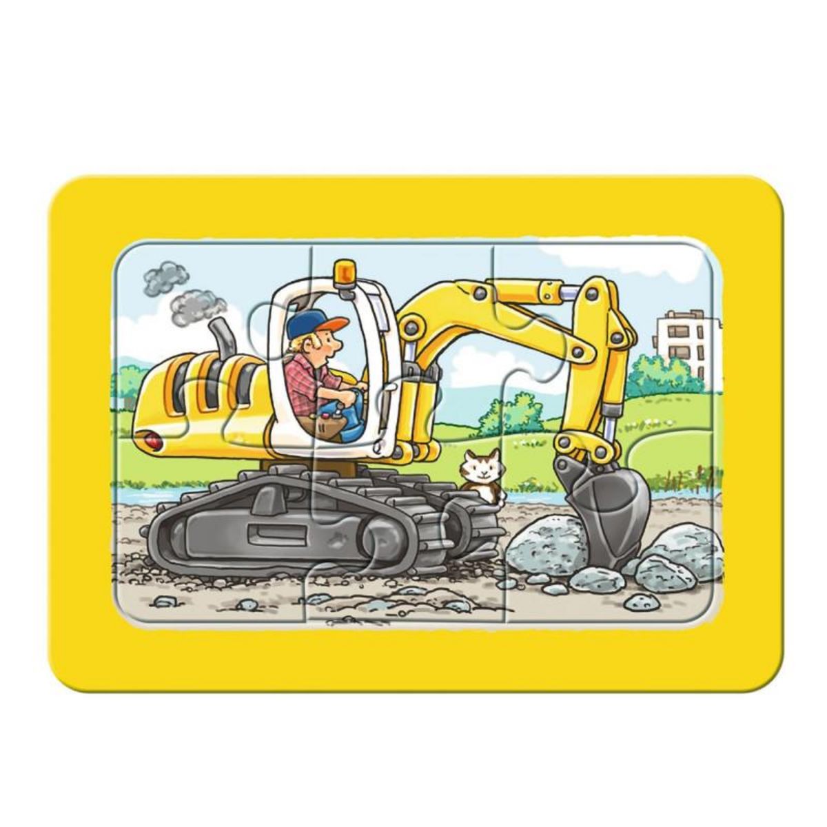 RAVENSBURGER RAVENSBURGER Excavators, tractor and dump car, 3x6st.