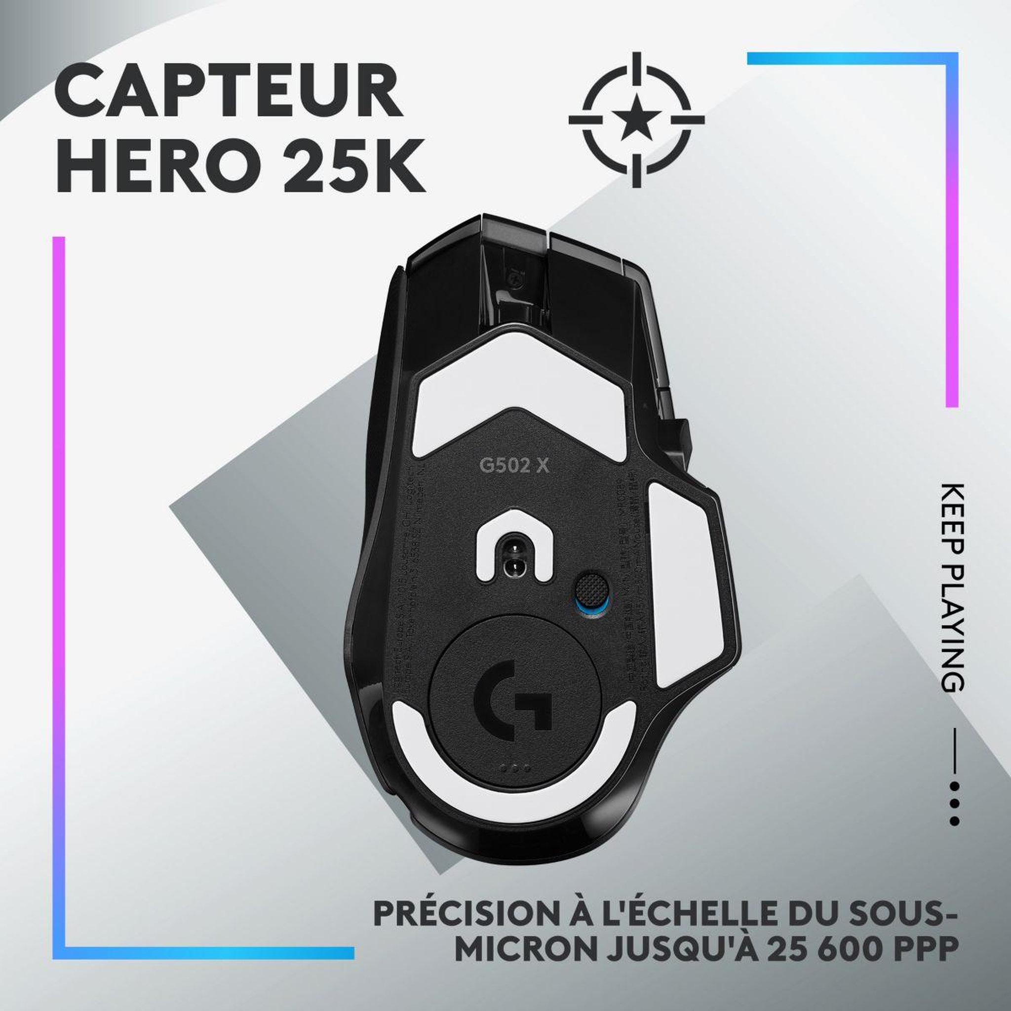 Voir la diapositive 4 : Logitech Souris Gamer Sans Fil G502X PLUS Lightspeed RVB Noir