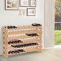 Voir la diapositive 2 : HOMCOM Étagère à bouteilles casier à vin range bouteilles horizontal 6 niveaux 72 bouteilles max. dim. 114L x 28l x 80H cm bois de pin massif