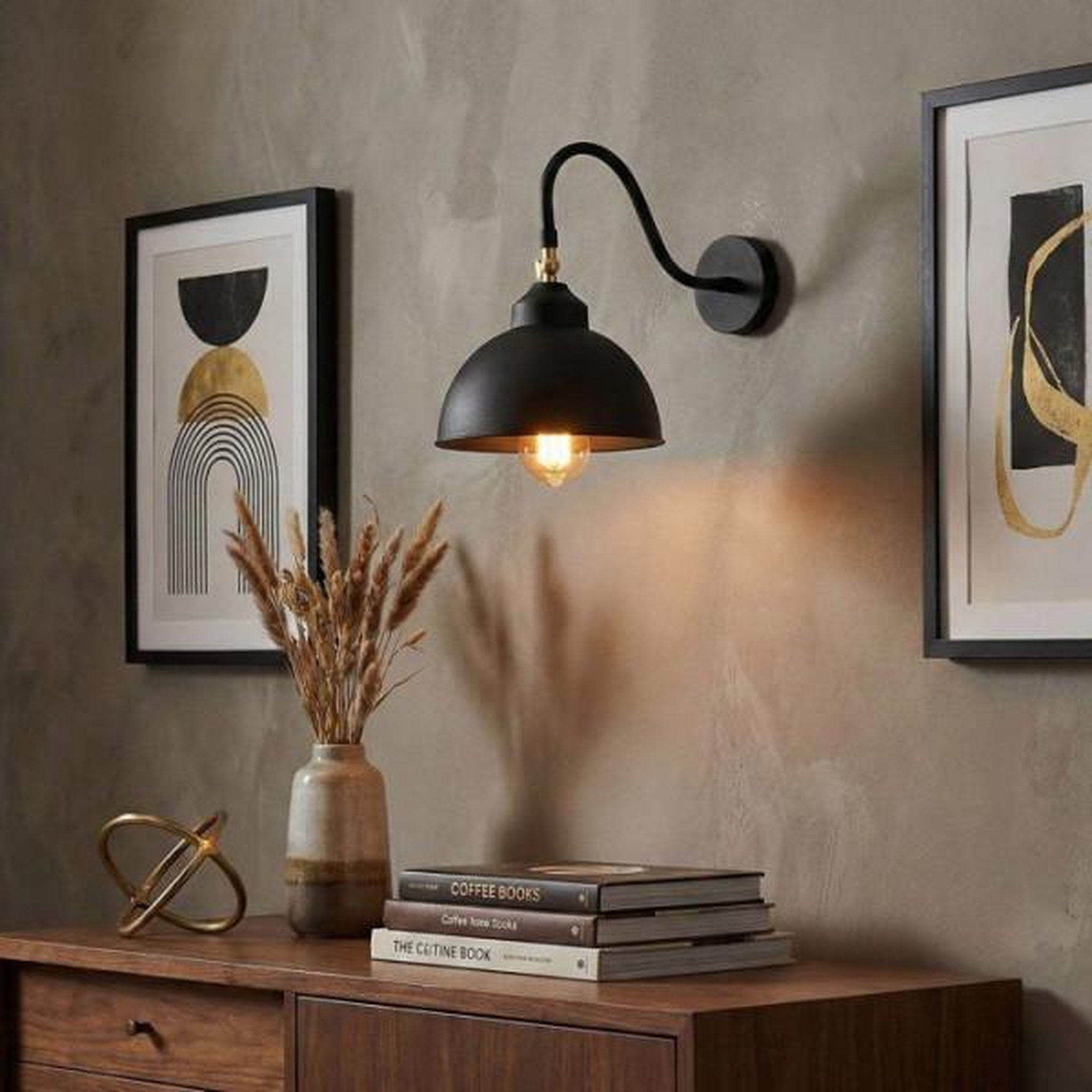 Voir la diapositive 4 : MARKET24 Applique murale Black - Style industriel - Métal - Design authentique