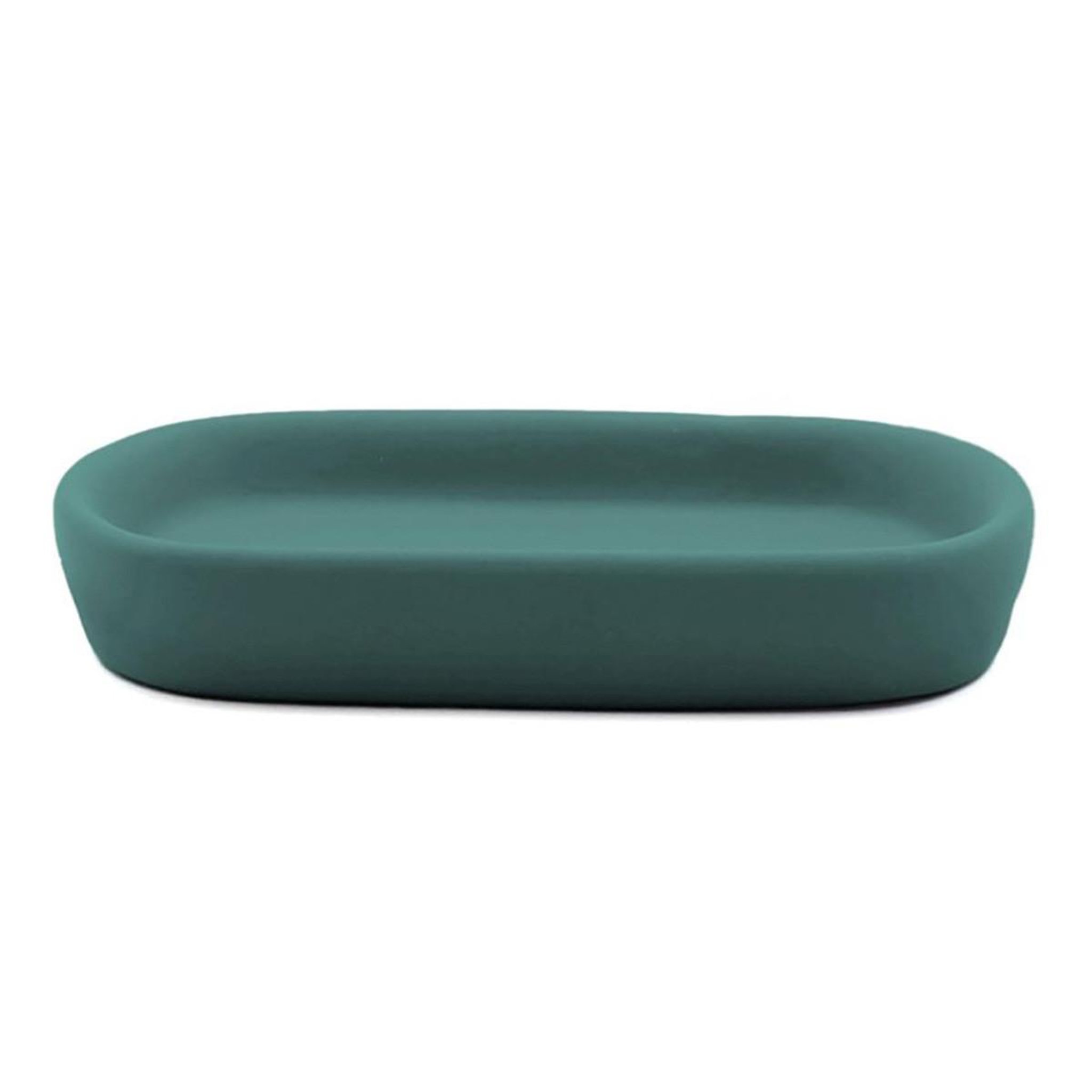 Douceur d'Intérieur Porte-savon en céramique  ceralia  13cm emeraude