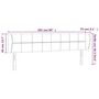 Voir la diapositive 6 : VIDAXL Tete de lit avec oreilles Marron fonce 203x23x78/88 cm Tissu