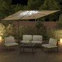 Voir la diapositive 3 : VIDAXL Parasol cantilever a LED Blanc sable 400x300 cm