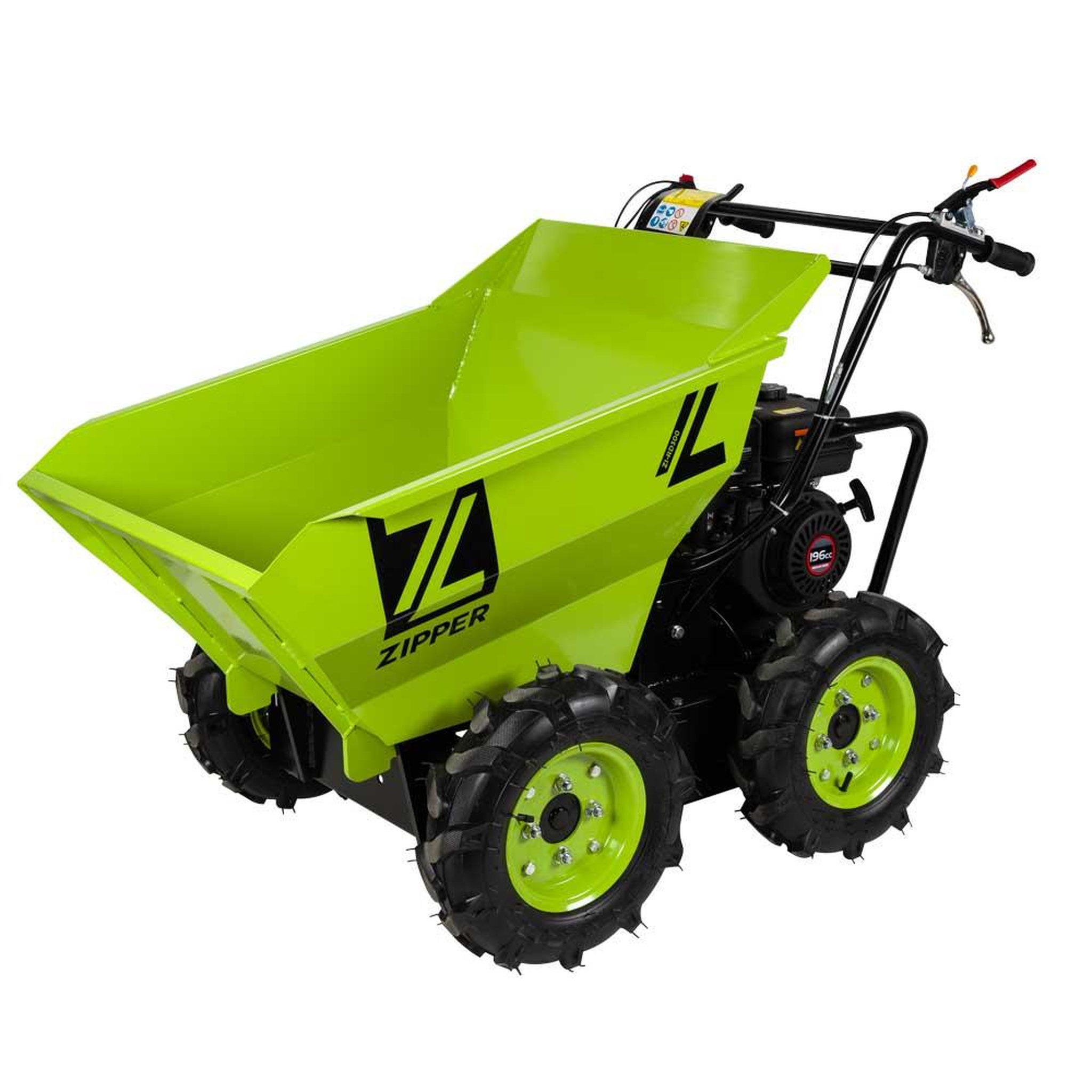 ZIPPER Mini brouette thermique avec roues - 196 cc - charge max 300kg