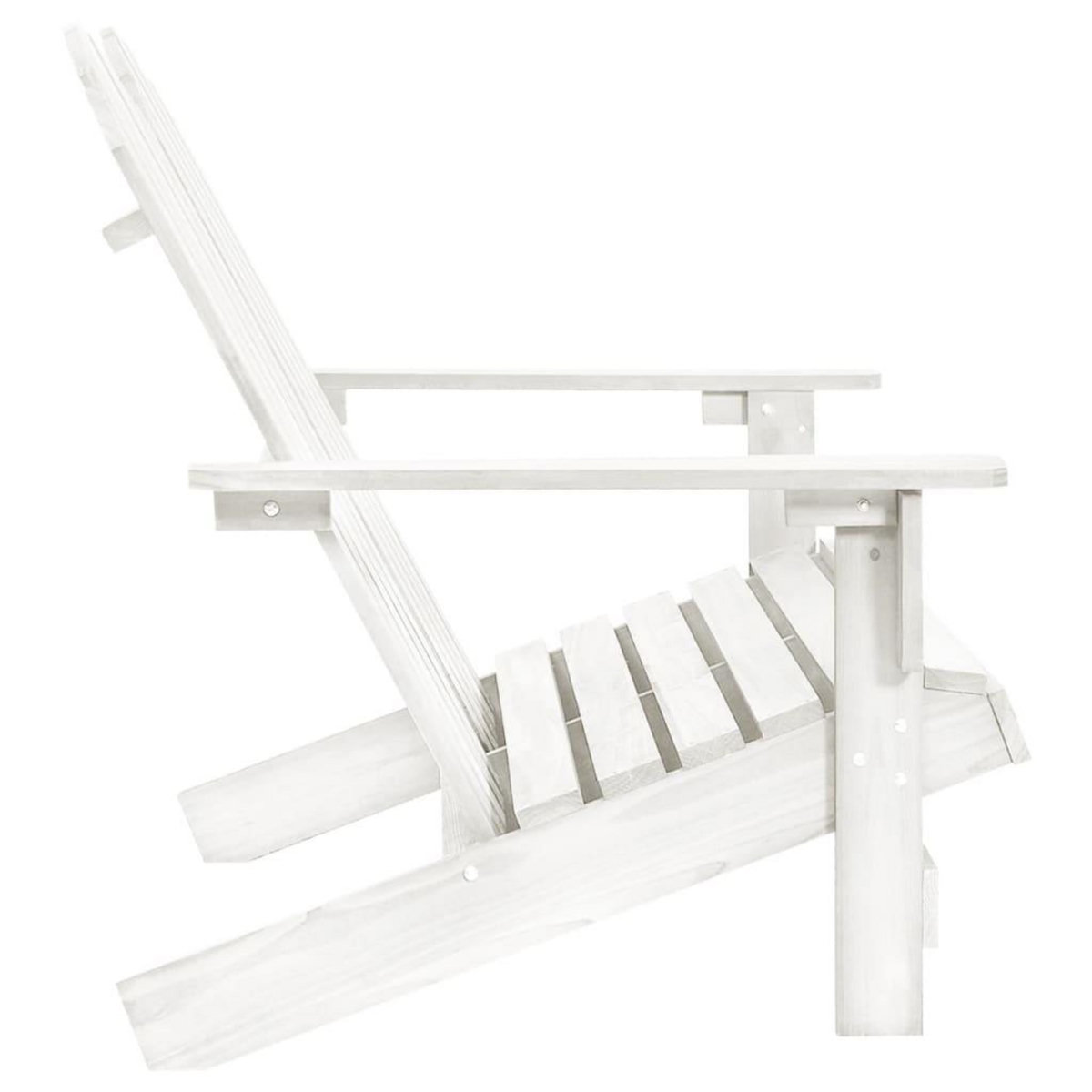 VIDAXL Chaise de jardin Adirondack 2 places bois de sapin massif blanc