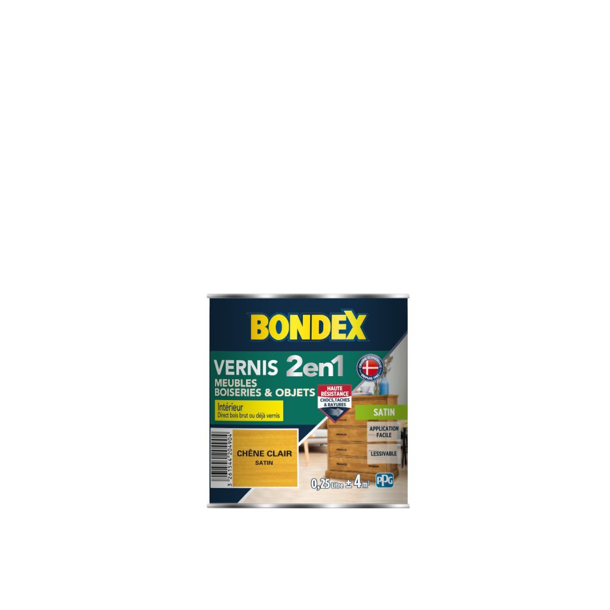 Vernis bois chêne Couleur satin doré clair 