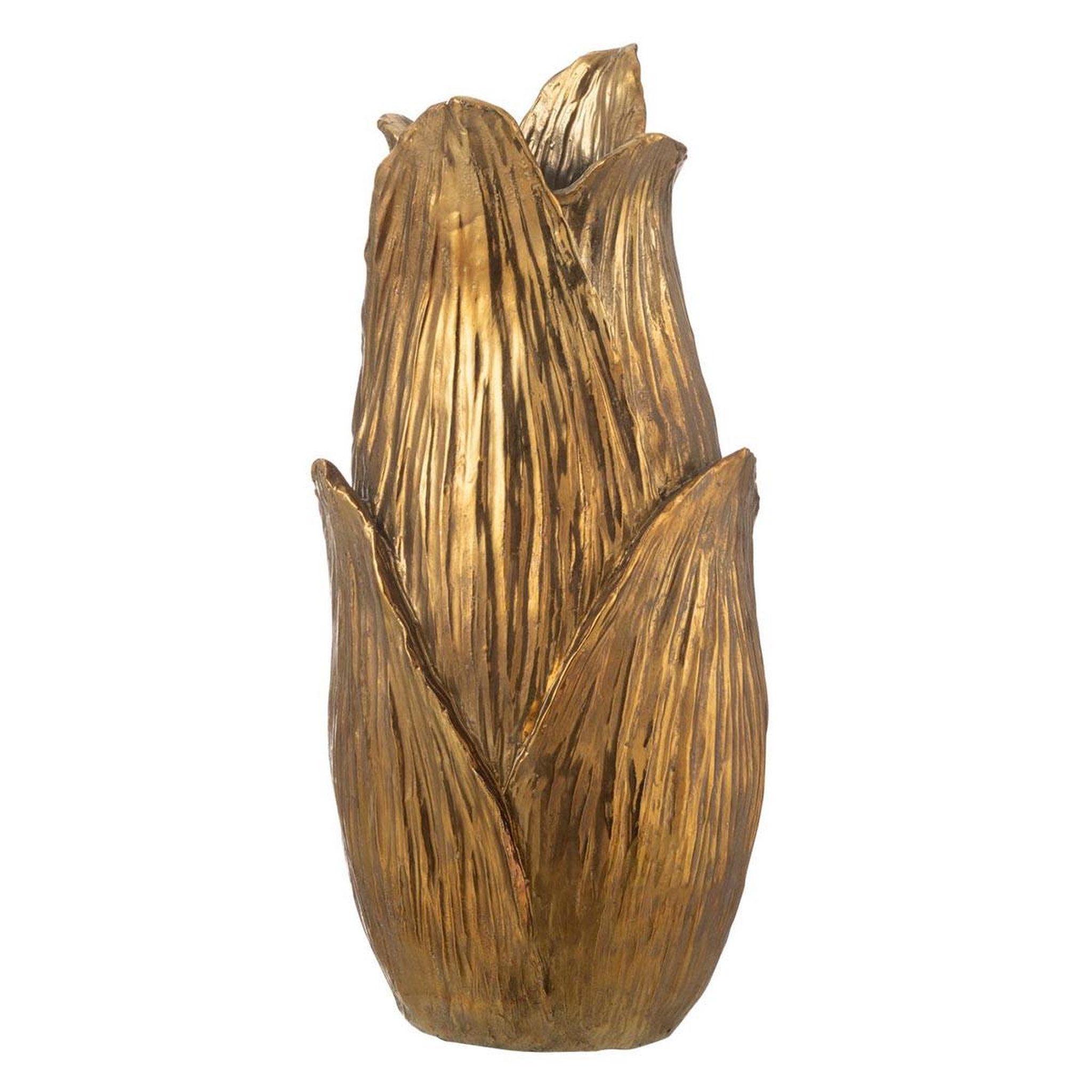 J-LINE Vase design pétales  nebu  51cm or