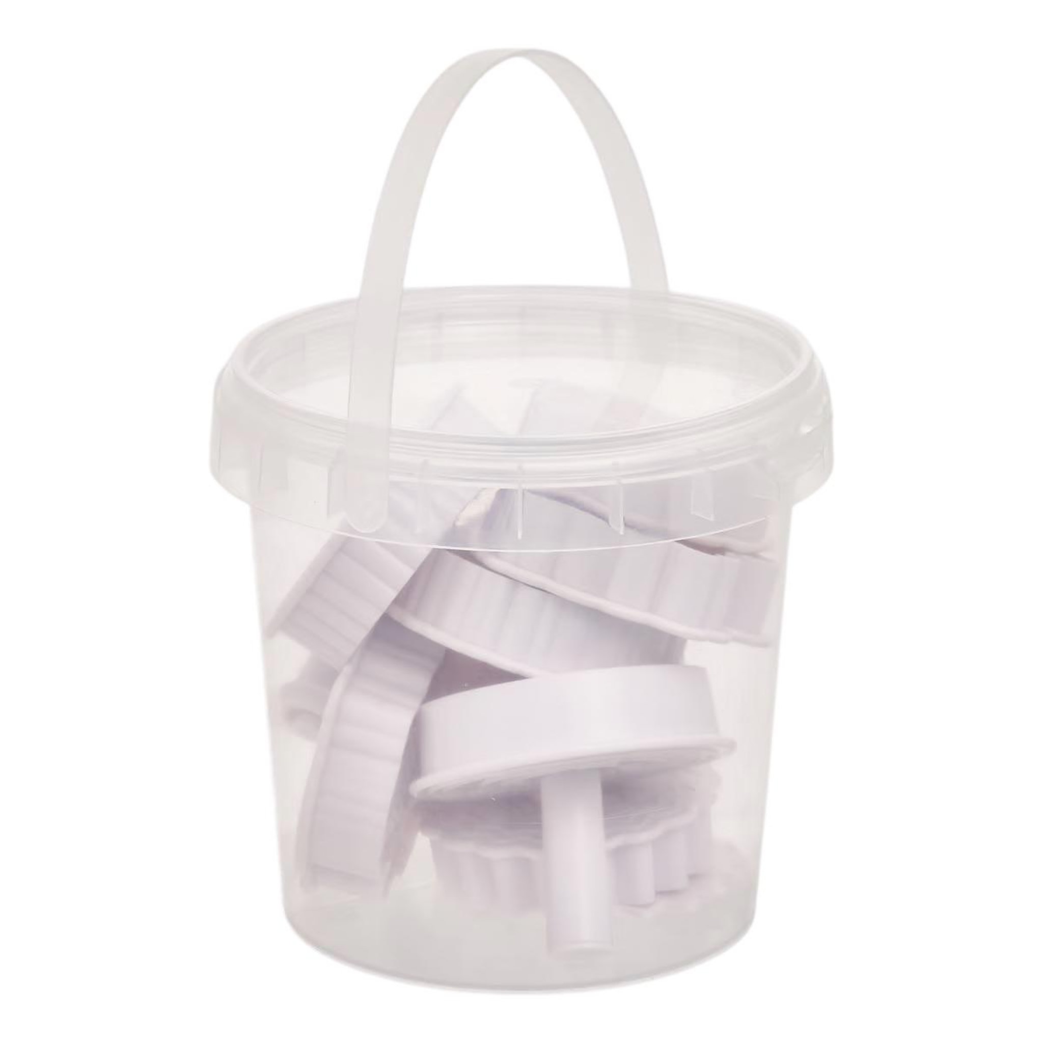 FIVE Lot de 8 tampons à biscuits  anniversaire  6cm blanc