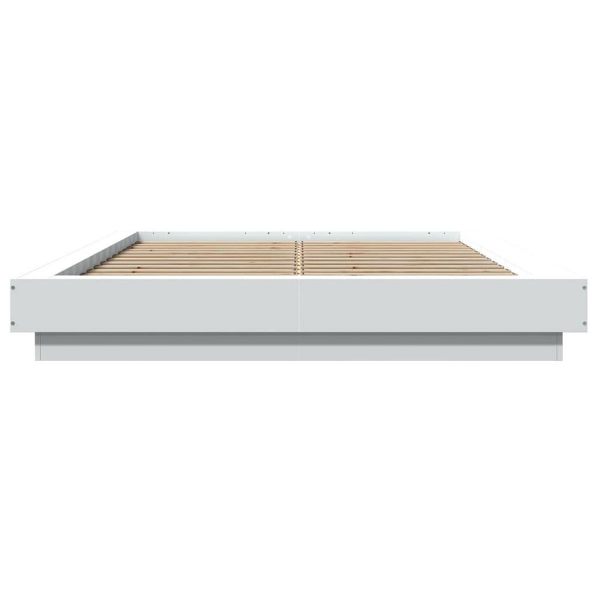 VIDAXL Cadre de lit avec lumieres LED sans matelas blanc 120x200 cm