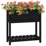 Voir la diapositive 4 : VIDAXL Jardiniere avec etagere Noir 82,5x34,5x81 cm Bois massif de pin