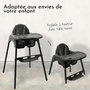Voir la diapositive 4 : Monsieur Bébé Chaise haute bébé réglable hauteur et tablette