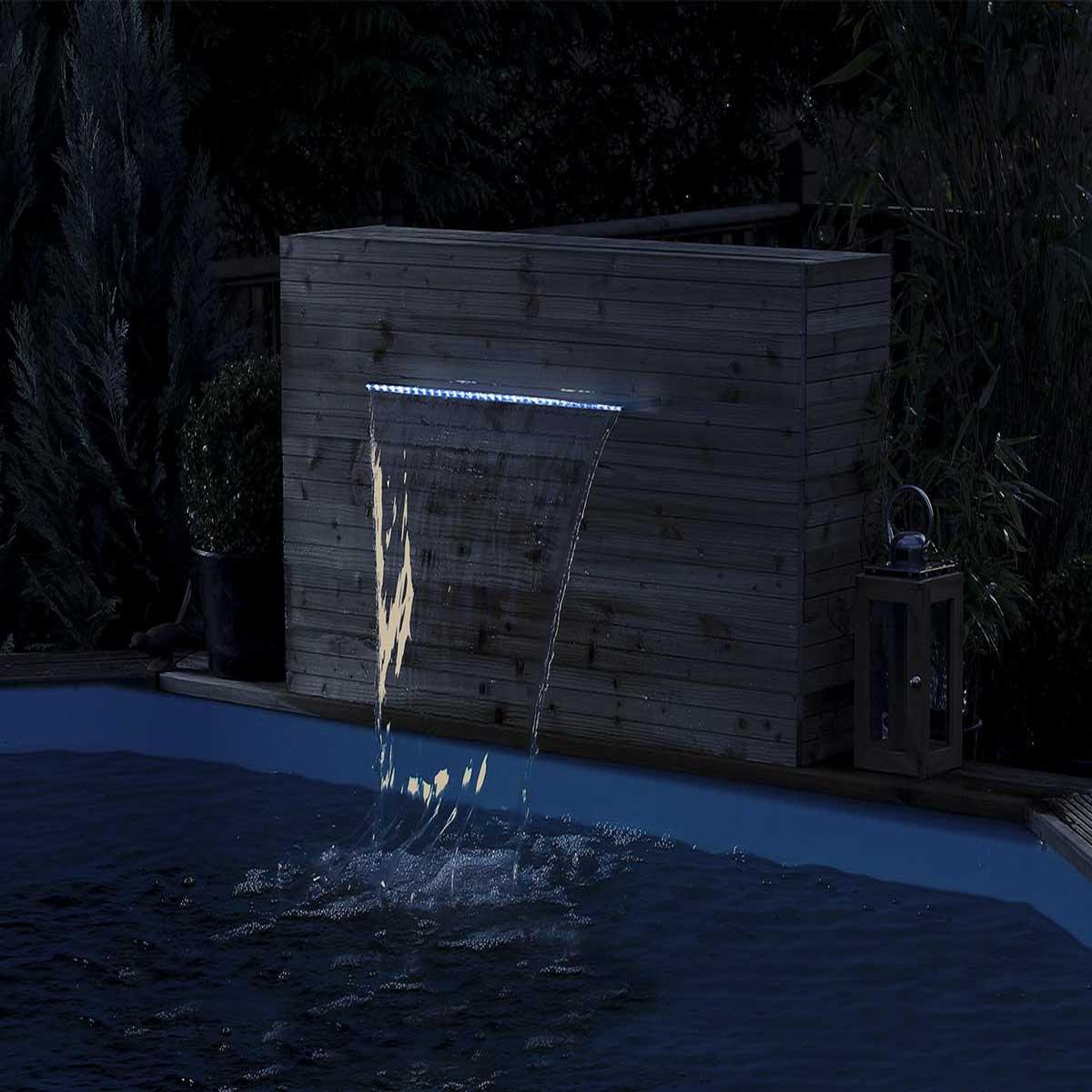 Voir la diapositive 4 : Ubbink Cascade de piscine Niagara 35 LED transparente 60 cm - Ubbink