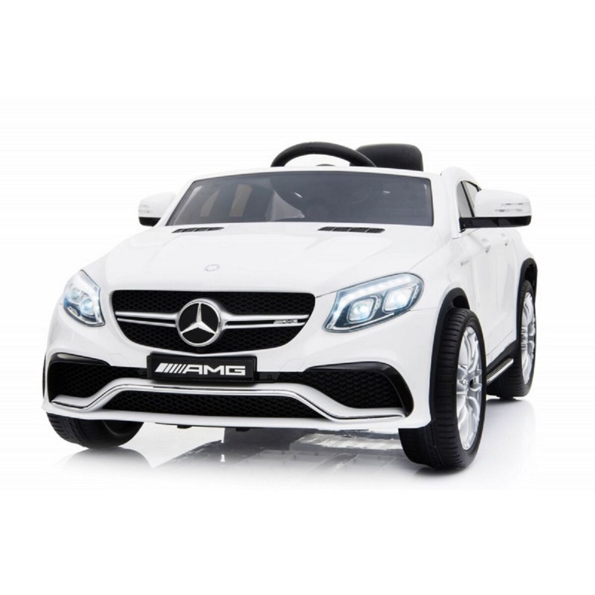 BIKE SPA E-ROAD  Voiture électrique Mercedes GLE AMG blanche  - 1 place - 12 V 25W X 2 MP3