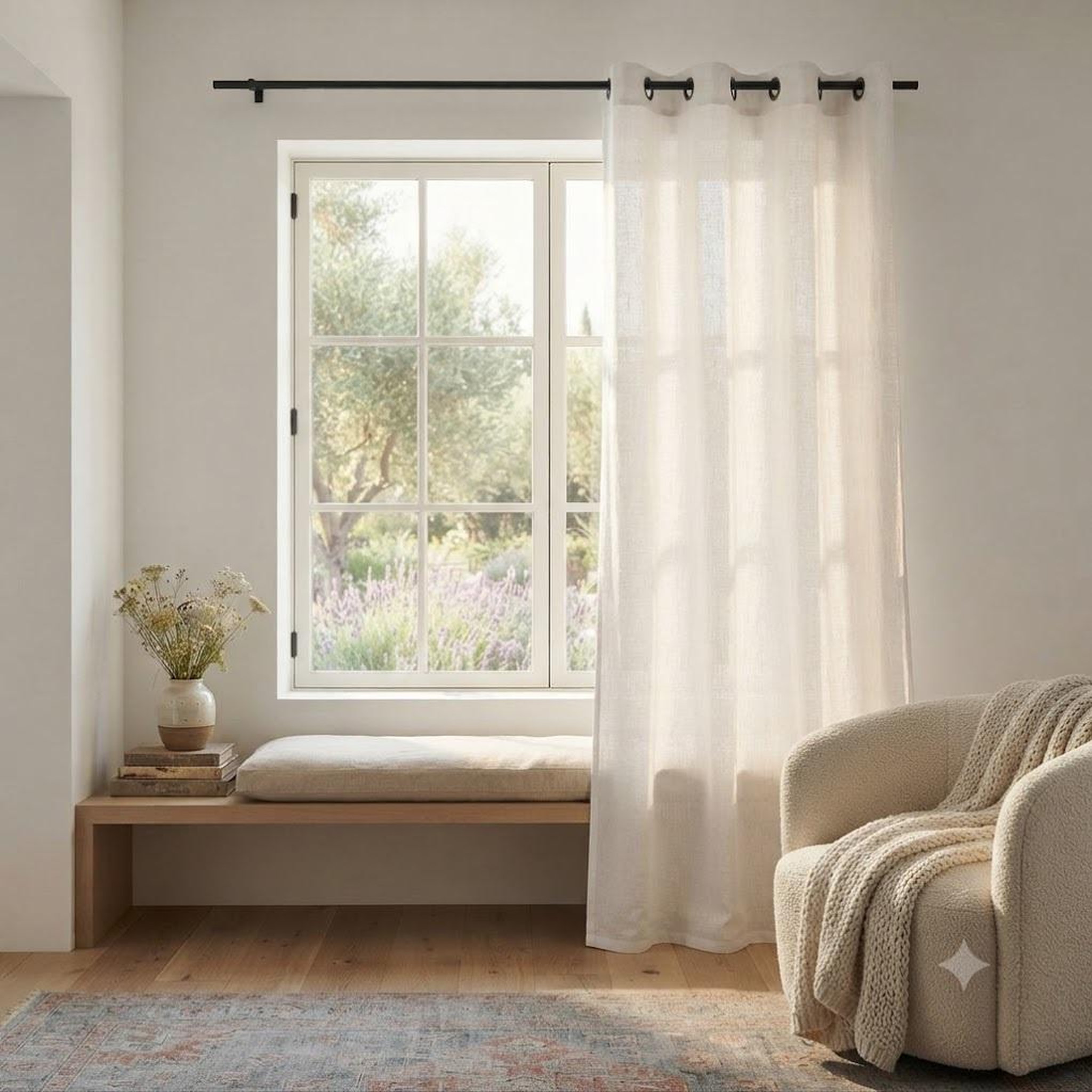 Voir la diapositive 5 : Eden Un rideau tamisant bea chiné design et moderne