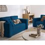 Voir la diapositive 2 : BEST MOBILIER Topaze - canapé droit 2 places - en velours côtelé