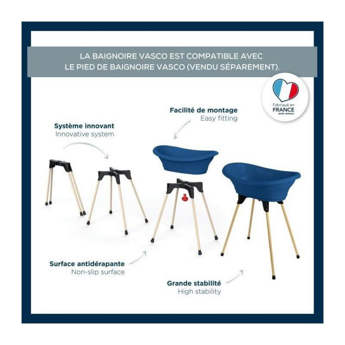 THERMOBABY THERMOBABY Baignoire VASCO - Bleu ocean