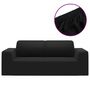 Voir la diapositive 2 : VIDAXL Housse extensible de canape 2 places Noir Jersey de polyester