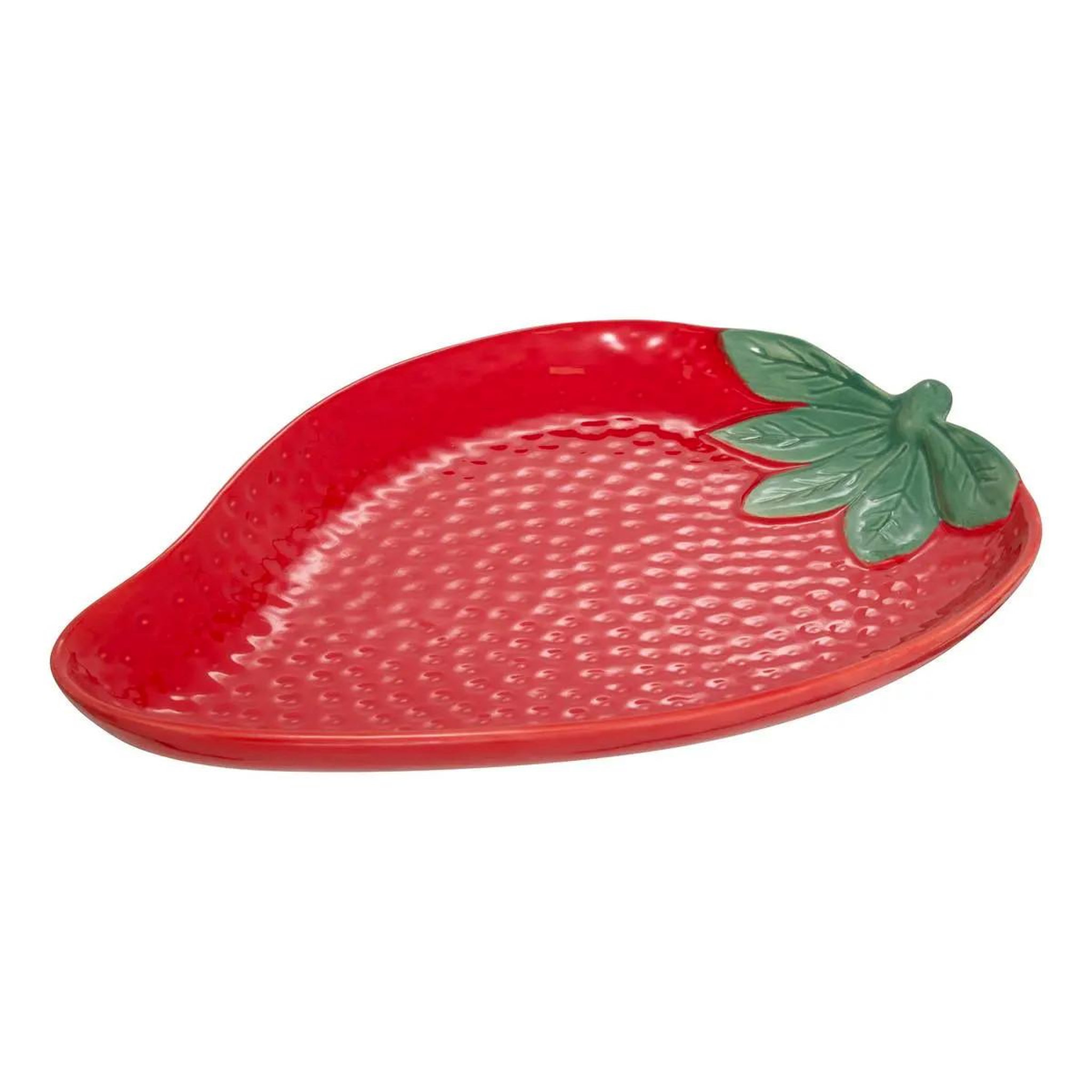 SECRET DE GOURMET Coupelle en dolomite  fraise  31cm rouge