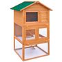 Voir la diapositive 2 : VIDAXL Clapier d'exterieur Enclos pour petits animaux 3 niveaux Bois