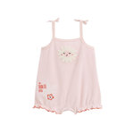 Petit Béguin Barboteuse bébé en éponge Saona. Coloris disponibles : Rose