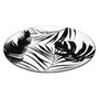 Voir la diapositive 2 : SECRET DE GOURMET Lot de 6 Assiettes Plates  Palme  26cm Noir