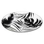 Voir la diapositive 2 : SECRET DE GOURMET Lot de 6 Assiettes Plates  Palme  26cm Noir