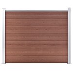 VIDAXL Panneau de cloture WPC 180x146 cm Marron