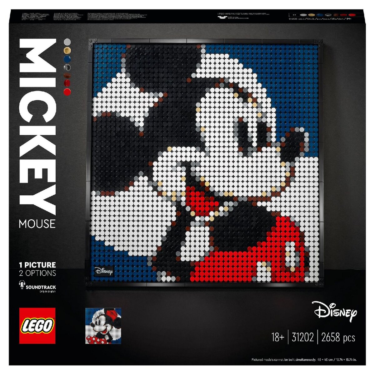 LEGO Art 31202 Disney's Mickey Mouse Set de loisirs créatifs pour les adultes, décoration