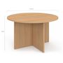 Voir la diapositive 4 : ID MARKET Table basse ronde MARTHE 70 cm bois façon hêtre