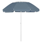 VIDAXL Parasol de plage bleu 300 cm