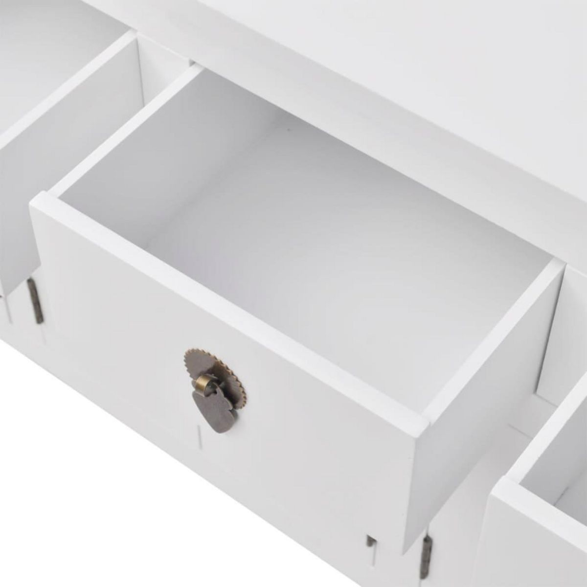 VIDAXL Buffet en style chinois en bois massif Blanc